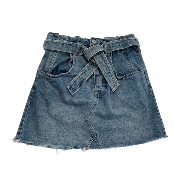 We The Free Belted Denim Skirt Size 27 - Picture 1 of 15